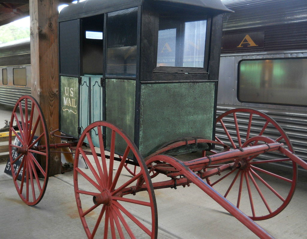 Antique mail buggy by mittens