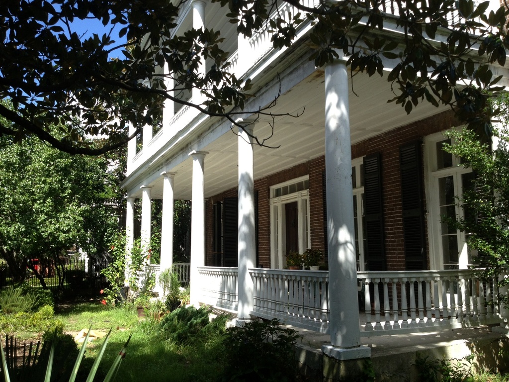 Porch and shadows, Wraggborough  neighborhood, Charleston, SC by congaree