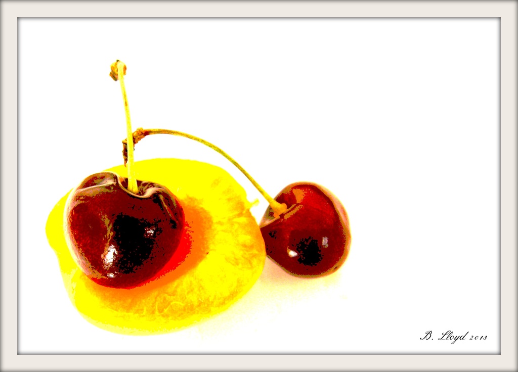 Peach & cherries !!--(food porn -jul13 words ) by beryl