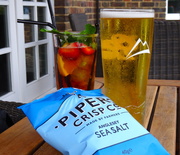 20th Jul 2013 - Crisps, Pims and a beer-yep sunshine drinks