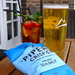 Crisps, Pims and a beer-yep sunshine drinks by padlock