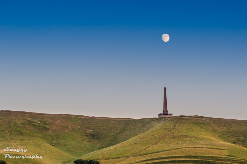 Day 201 - Moon above Lansdowne Monument by snaggy