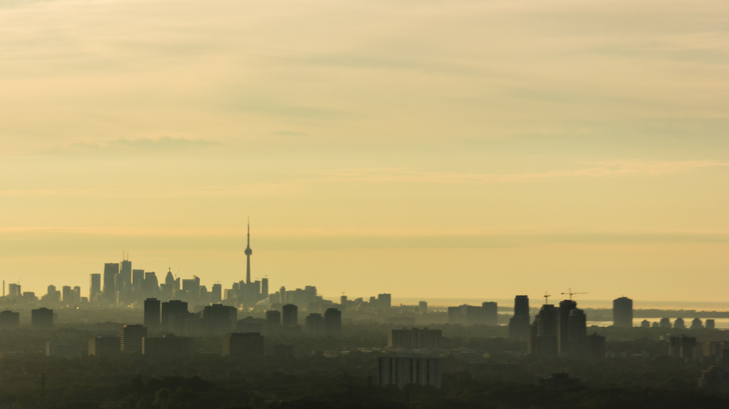 Toronto skyline from the air by northy