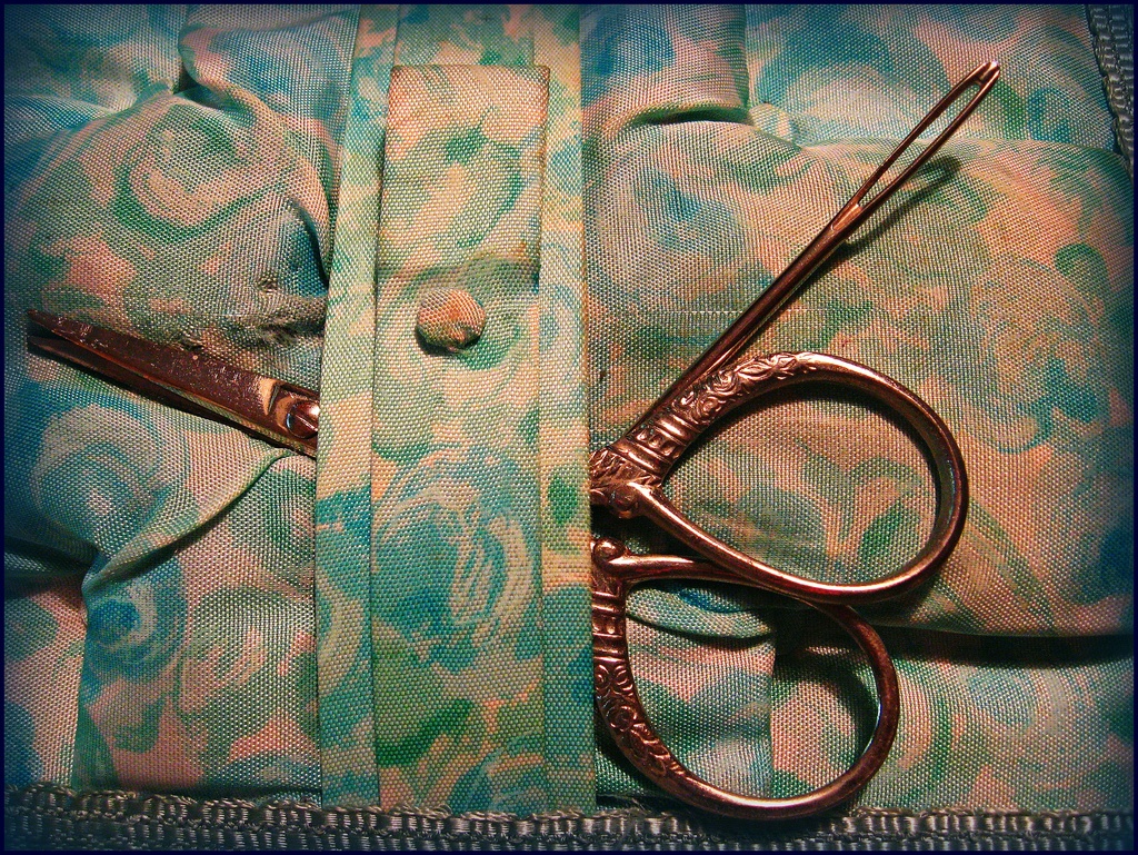 Needle and Scissors by olivetreeann