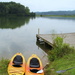 Pair of Kayaks by calm