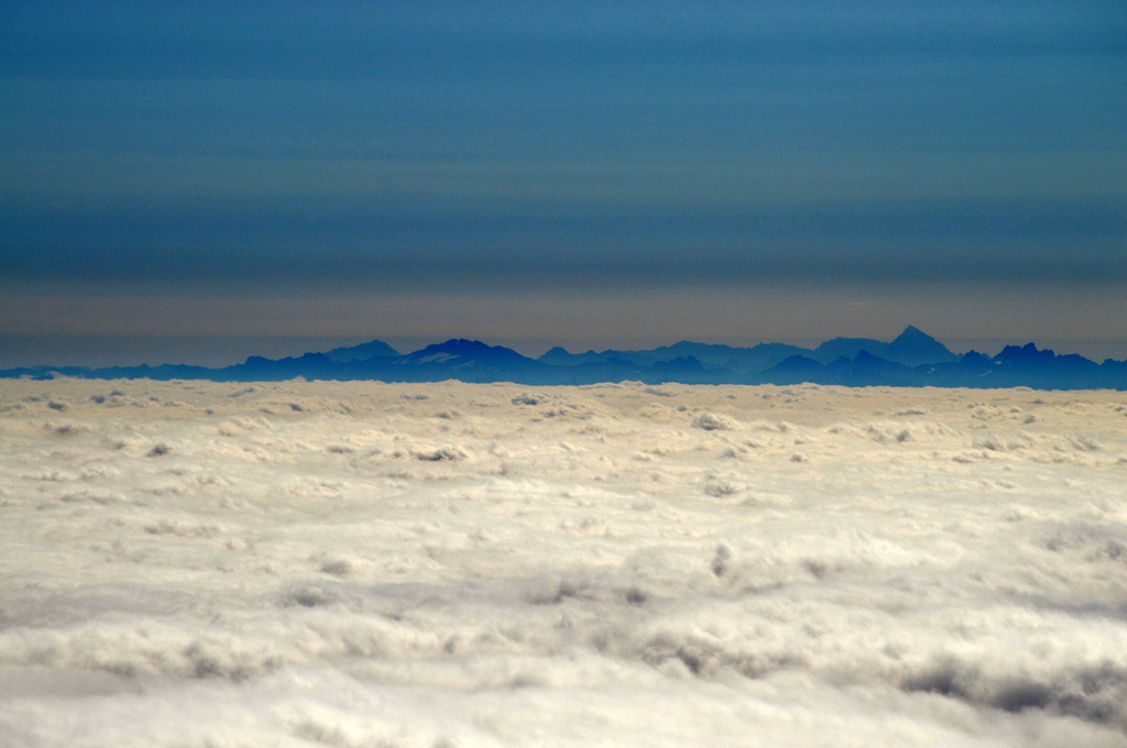Mountains Viewed in Flight by kareenking