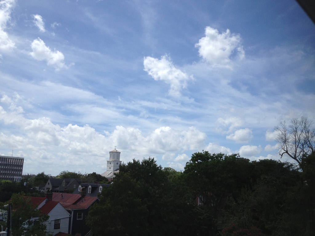 Interesting sky and clouds over the Wraggborough neighborhood, Charleston, SC by congaree