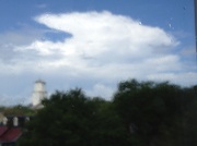 19th Aug 2013 - Impressionistic view of sky over Wraggborough neighborhood after rain shower, Charleston, SC