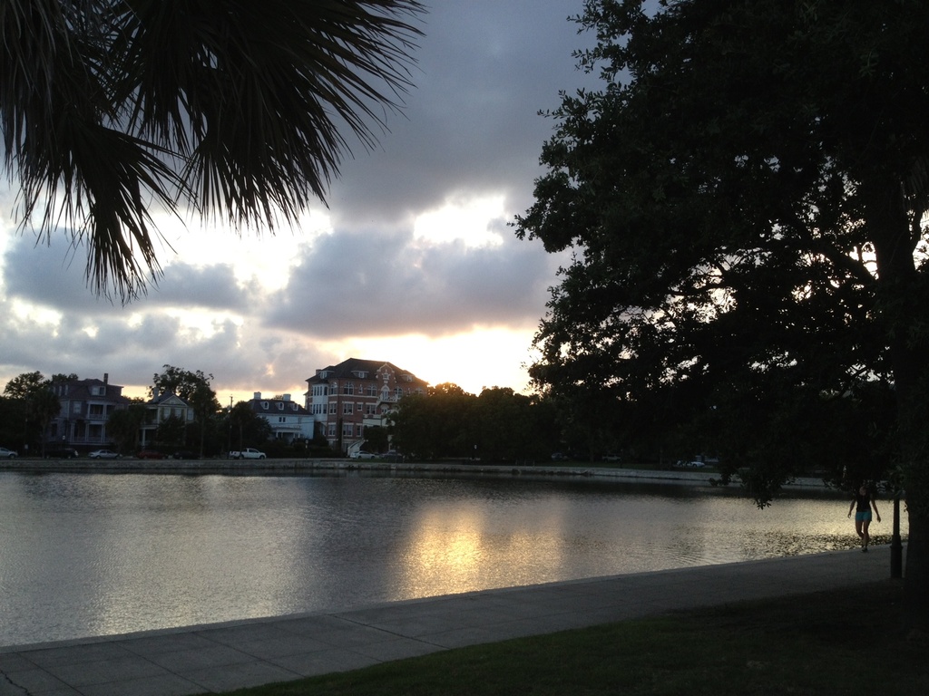 Sunset, Colonial Lake, Charleston, SC by congaree