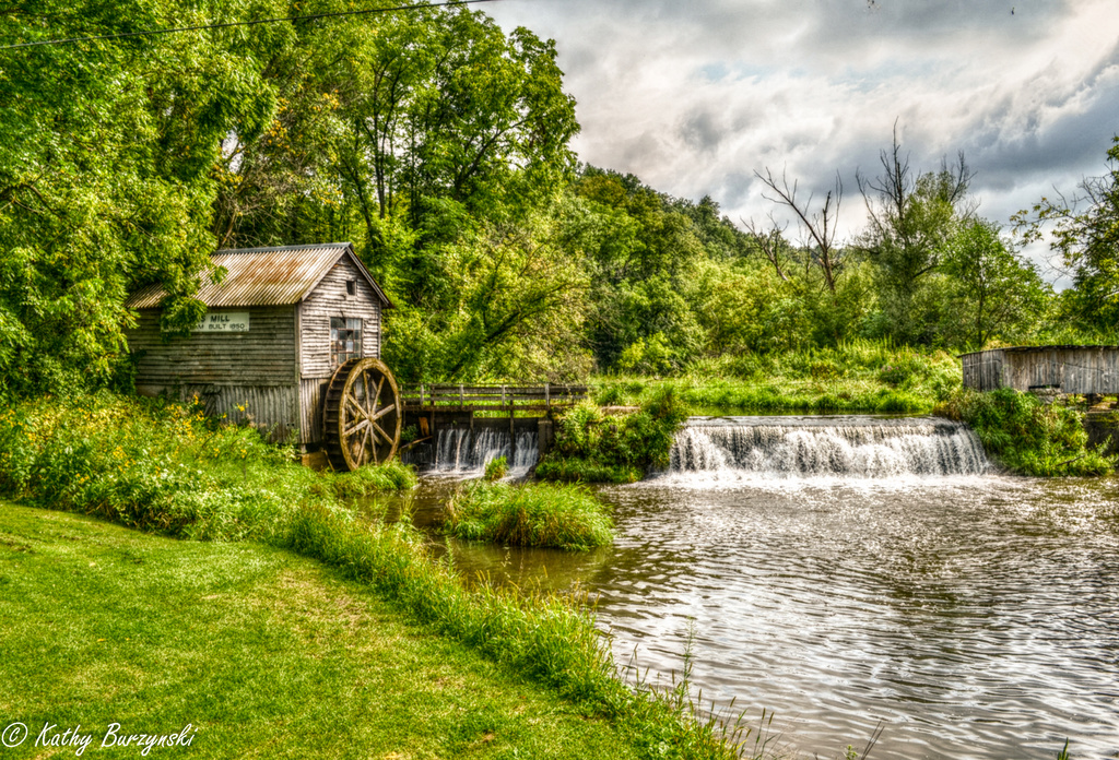 Watermill located in Wisconsin (please view large against the black) by myhrhelper
