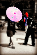 22nd Aug 2013 - spiderman and the boy with the pink parasol