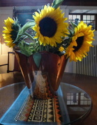 25th Aug 2013 - sunflowers in a copper vase...