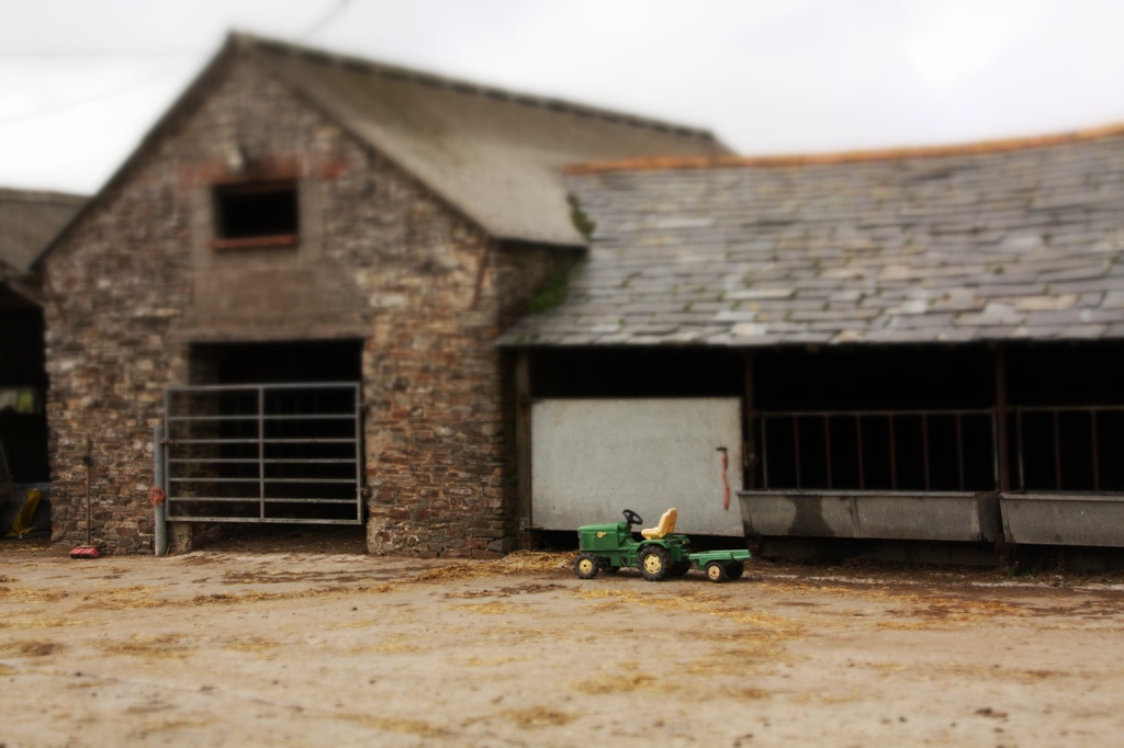 Tilt-shift Toy tractor by nicolaeastwood