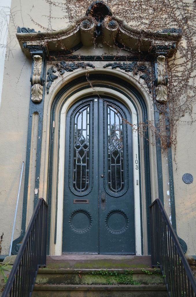 Beautiful and fascinating house entryway, historic district, Charleston, SC by congaree