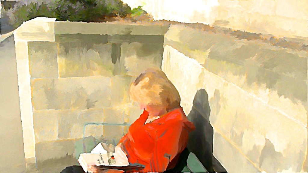 Reading in the sun by maggiemae
