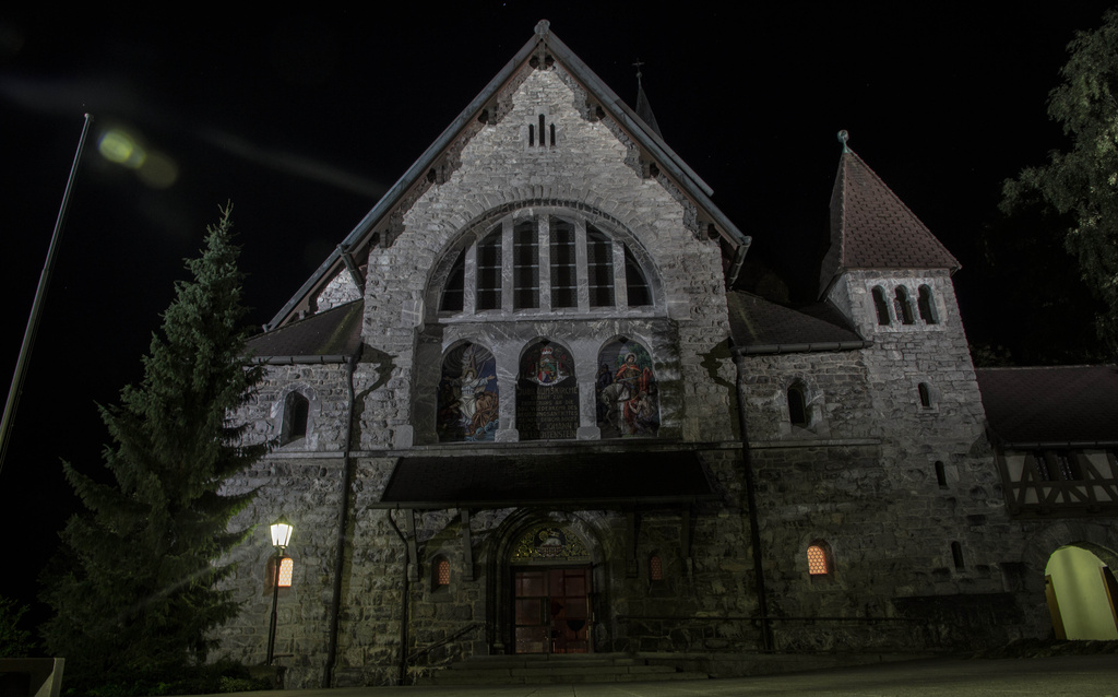 Balzers church at night by rachel70