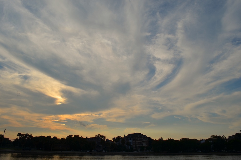 Skies over Colonial Lake, Charleston, SC by congaree