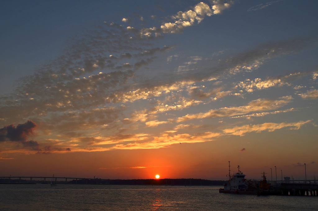 Sunset at The Battery.  Charleston, SC by congaree