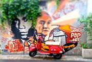 14th Sep 2013 - street pop art and Vespa..