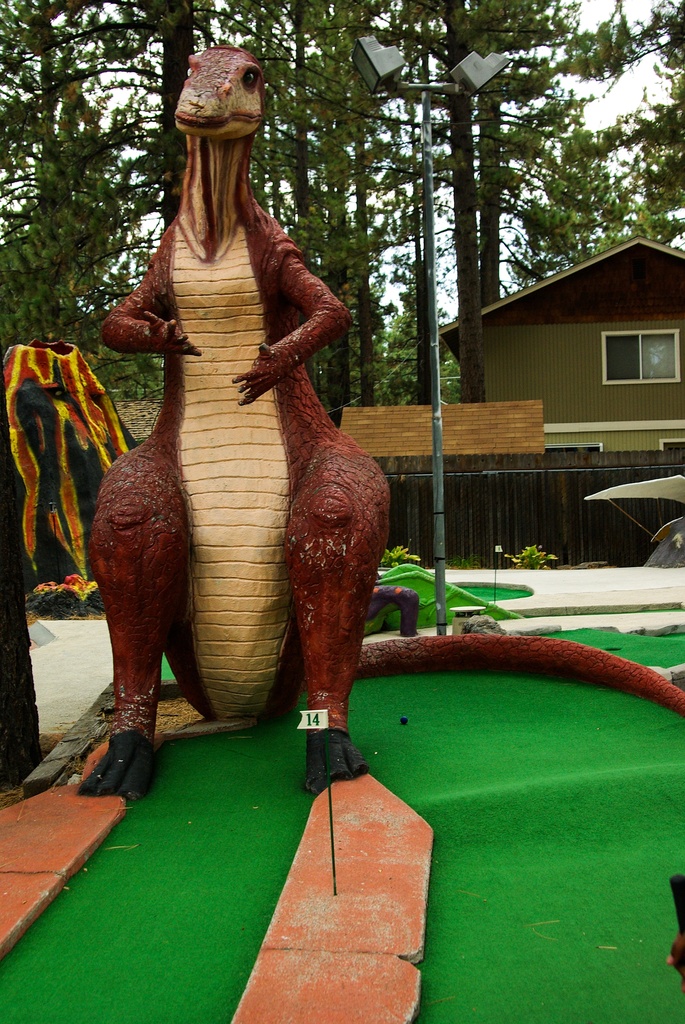 (Day 211) - Mini-Golf with a Dinosaur by cjphoto