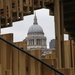 St Pauls through the wooden stairs by padlock