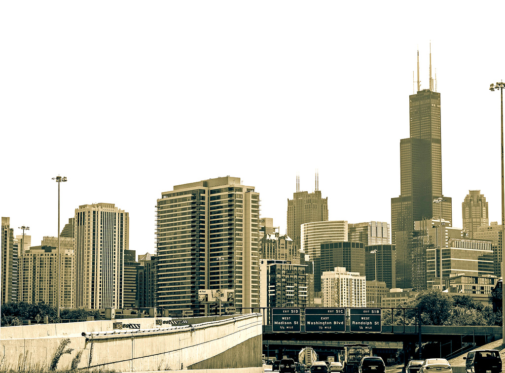 Chicago from the Interstate  by tosee