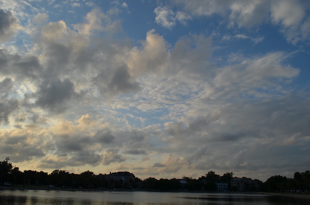 Late summer clouds, Colonial Lake, Charleston, SC by congaree