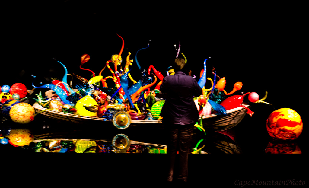 Photographer at Chihuly Gardens  by jgpittenger