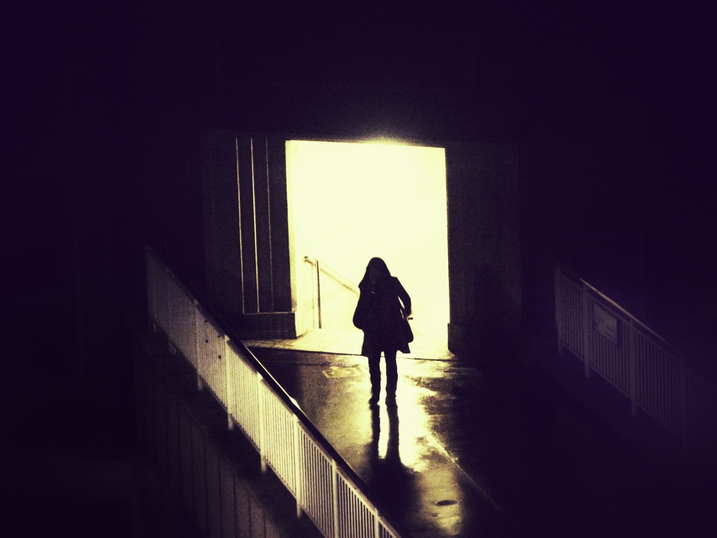 Lone figure..... Tunnel of light... by streats