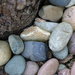 Pattern of stones by padlock