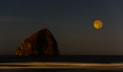 24th Sep 2013 - Twilight Full Moon At Haystack Rock