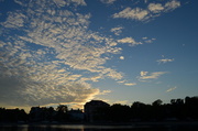 25th Sep 2013 - Clouds near sunset at Colonial Lake, Charleston, SC, last night.