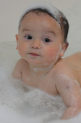 24th May 2013 - Tummy time in bath