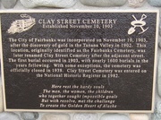 2nd Oct 2013 - Historical Plaque at Clay Street Cemetery