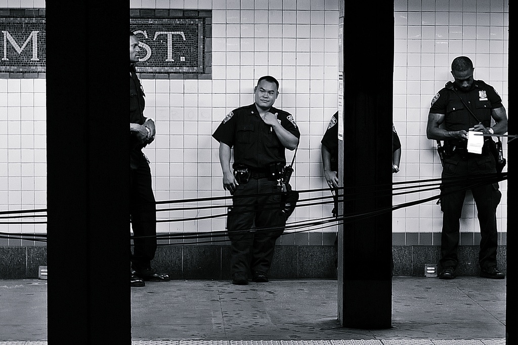 Subway cops,  Brooklyn, NY by soboy5