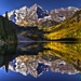 Maroon Bells Reflection...Lucky to get this Shot! by exposure4u