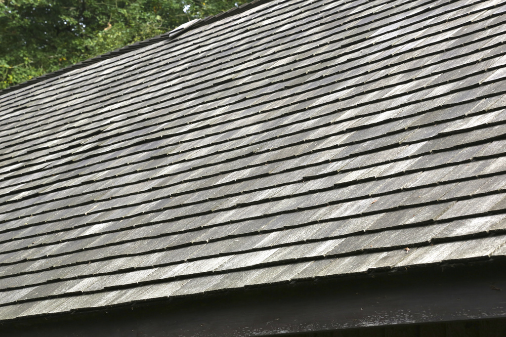Wooden Shingle Roof by padlock