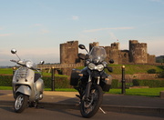 12th Oct 2013 - my new Vespa - visiting Caerphilly, Wales