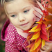 My sister Ania with autumn leaves by walia