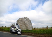 14th Oct 2013 - My new Vespa visits Avebury standing stones