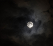 19th Oct 2013 - Moon and clouds