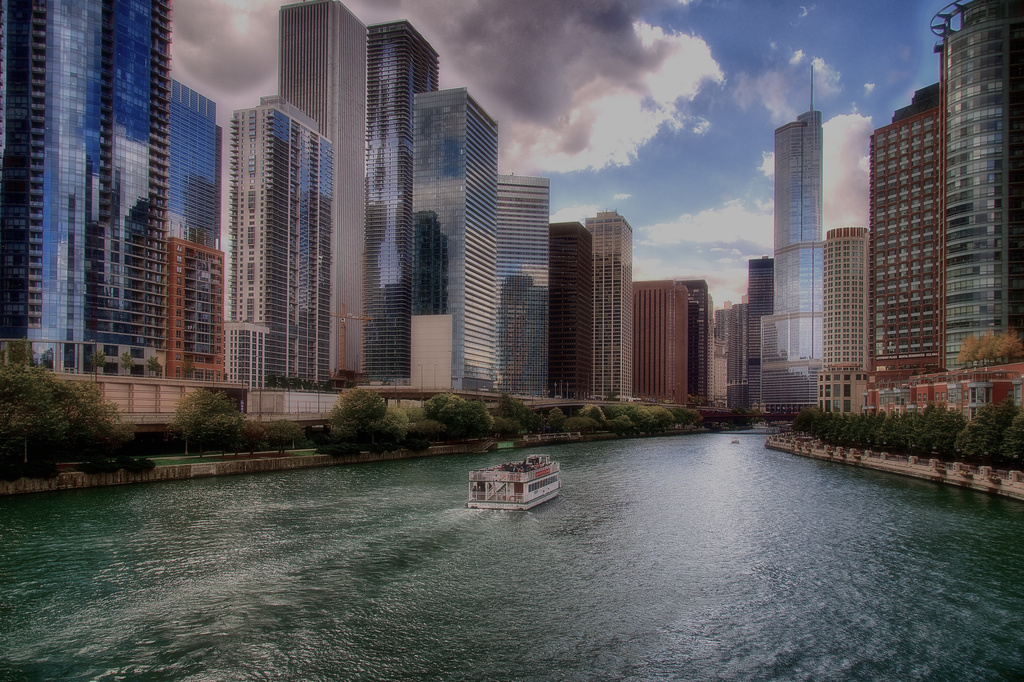 The Chicago River from Lake Shore Drive by taffy