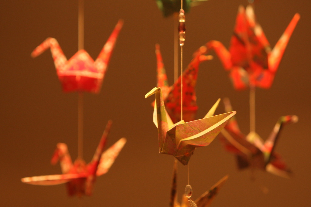 Paper Cranes by ldedear