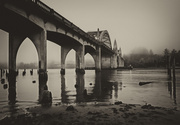 26th Oct 2013 - Under the Bridge With Fog in Black and White