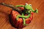26th Oct 2013 - Kermit atop Pumpkin
