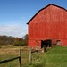Red barn by mittens