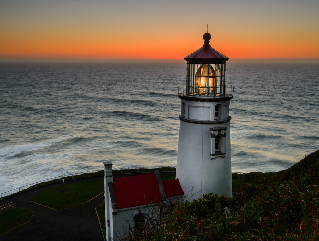 Sunset Lighthouse by jgpittenger