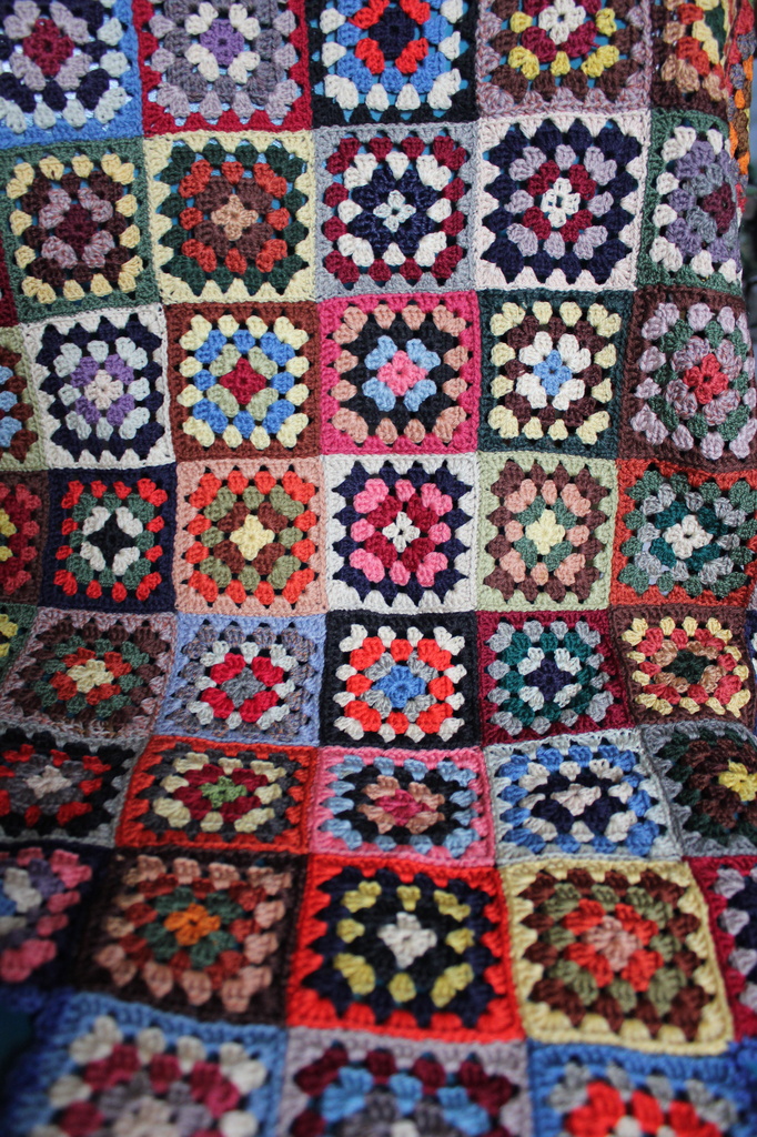 Mom's granny square afghan by randystreat