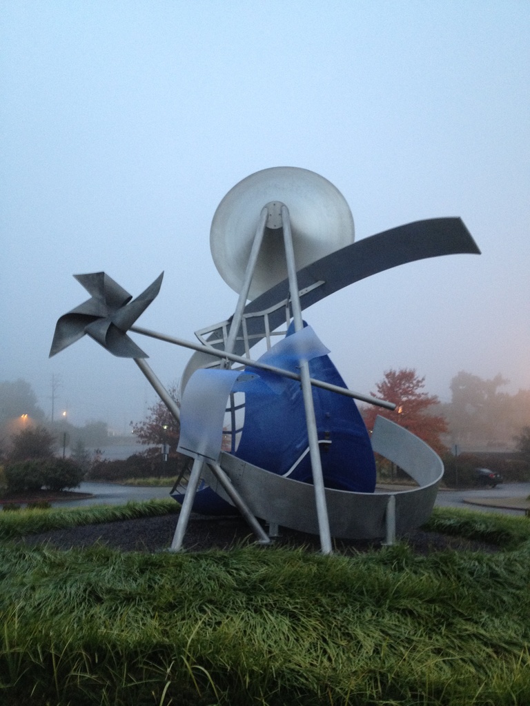 Sculpture in the fog by rosiekerr