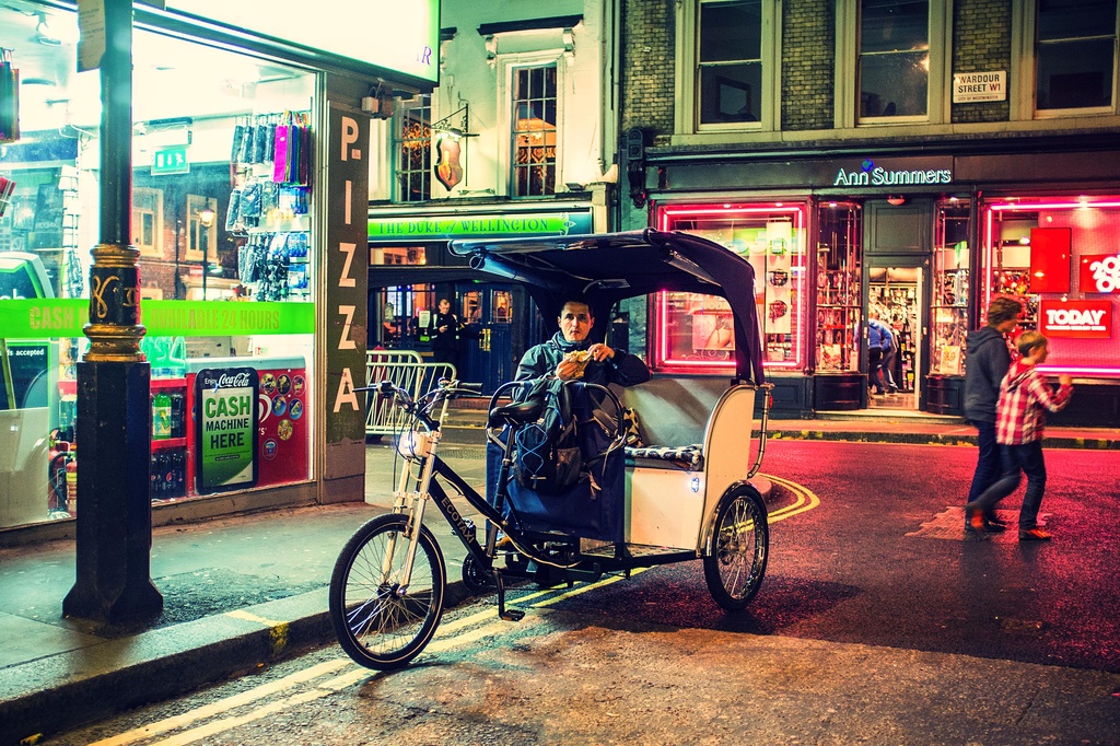 Day 307 - Soho Taxi, Old Compton & Wardour by stevecameras